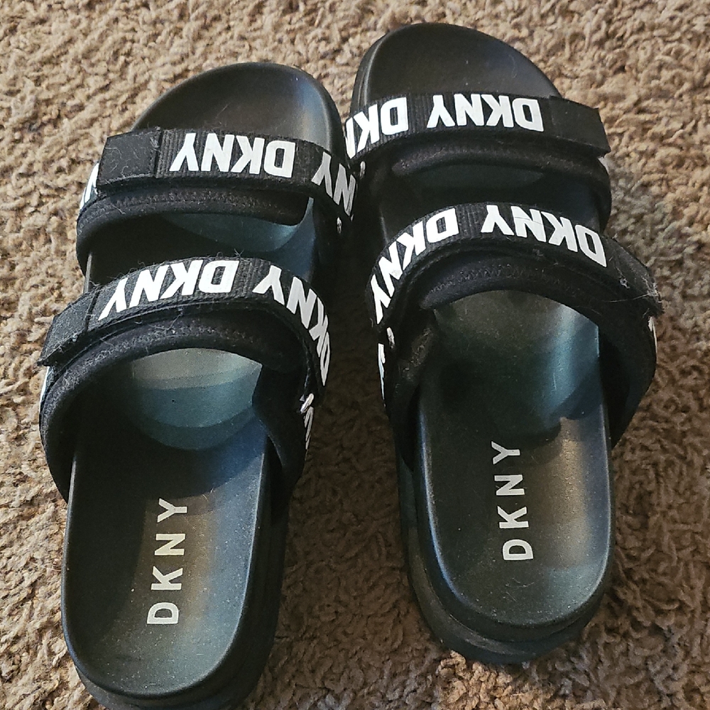 Dkny Kids Black Slide Sandals
